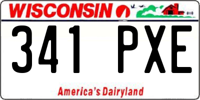 WI license plate 341PXE