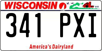 WI license plate 341PXI