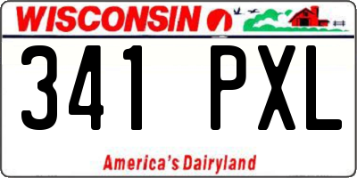 WI license plate 341PXL