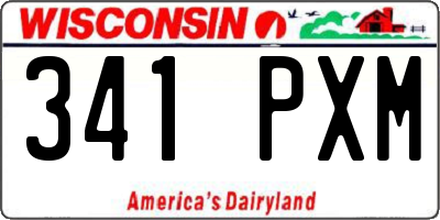 WI license plate 341PXM
