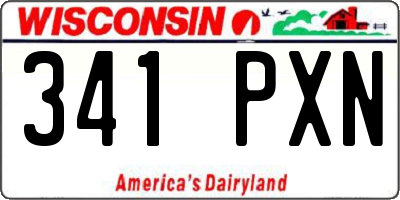 WI license plate 341PXN