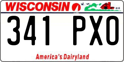 WI license plate 341PXO