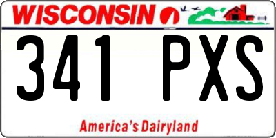 WI license plate 341PXS