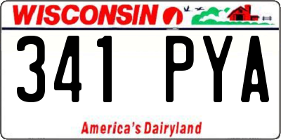WI license plate 341PYA