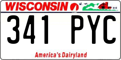 WI license plate 341PYC