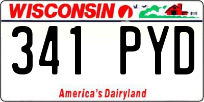 WI license plate 341PYD