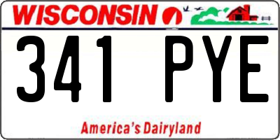 WI license plate 341PYE