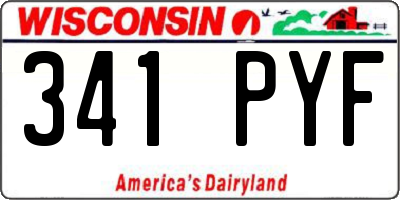 WI license plate 341PYF