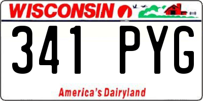 WI license plate 341PYG