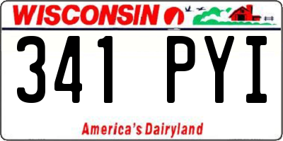 WI license plate 341PYI