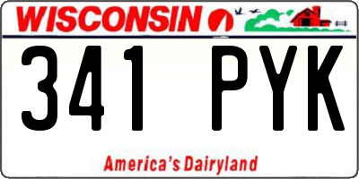 WI license plate 341PYK