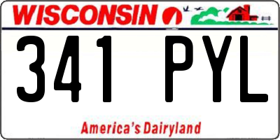 WI license plate 341PYL