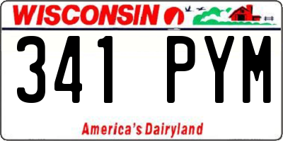 WI license plate 341PYM