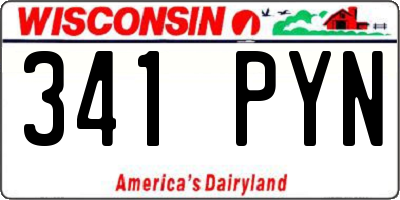 WI license plate 341PYN