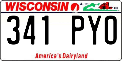 WI license plate 341PYO