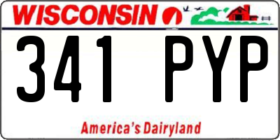 WI license plate 341PYP