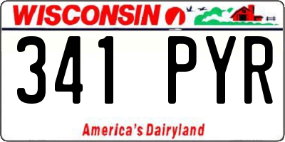 WI license plate 341PYR