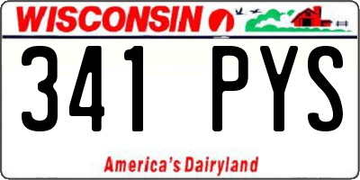 WI license plate 341PYS