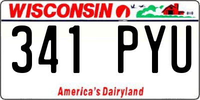 WI license plate 341PYU
