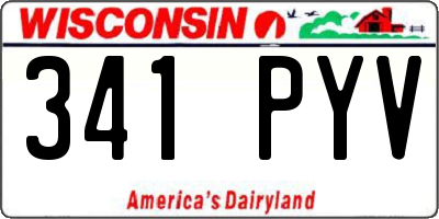 WI license plate 341PYV
