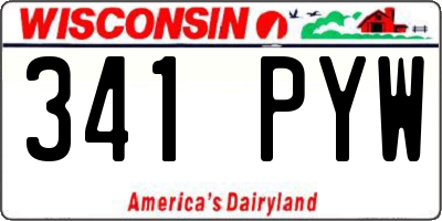 WI license plate 341PYW