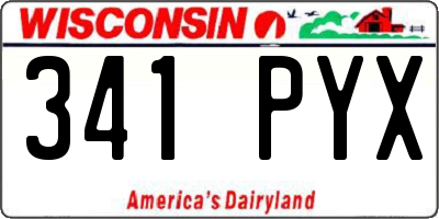 WI license plate 341PYX