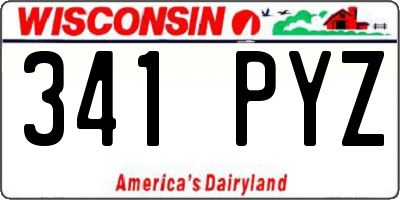 WI license plate 341PYZ