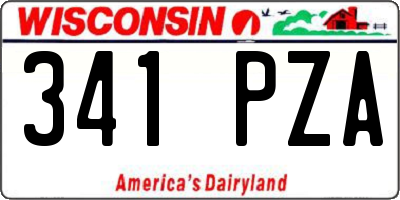 WI license plate 341PZA