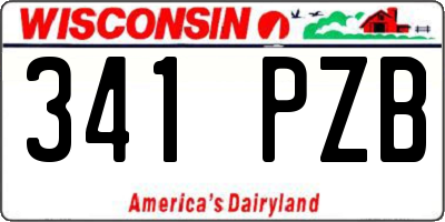 WI license plate 341PZB