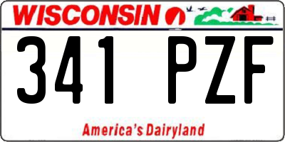 WI license plate 341PZF