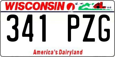 WI license plate 341PZG