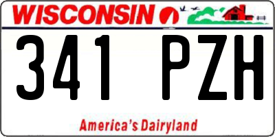 WI license plate 341PZH