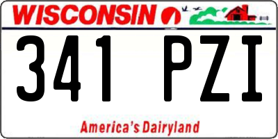 WI license plate 341PZI