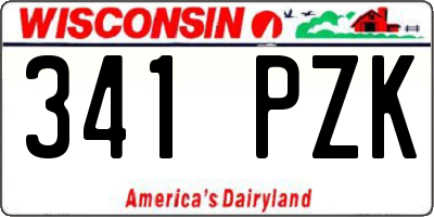 WI license plate 341PZK