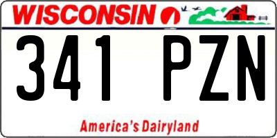 WI license plate 341PZN