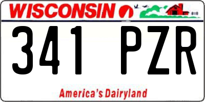 WI license plate 341PZR