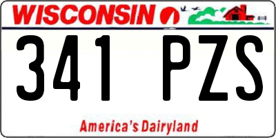 WI license plate 341PZS