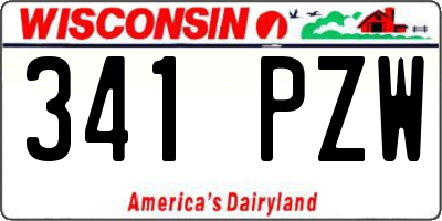 WI license plate 341PZW