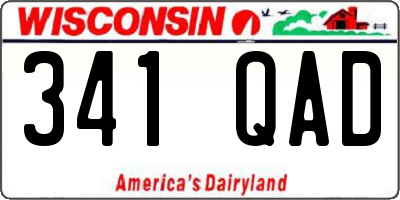 WI license plate 341QAD