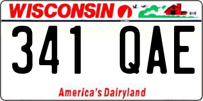 WI license plate 341QAE