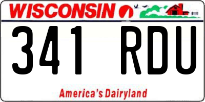 WI license plate 341RDU