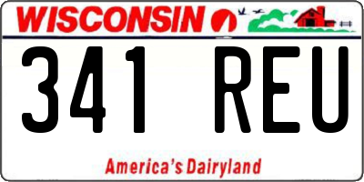 WI license plate 341REU
