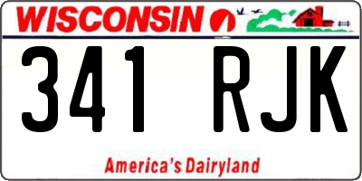 WI license plate 341RJK