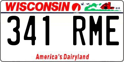 WI license plate 341RME