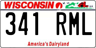WI license plate 341RML