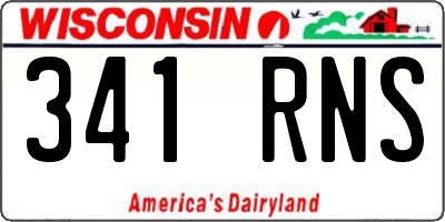WI license plate 341RNS