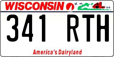 WI license plate 341RTH