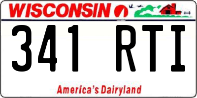 WI license plate 341RTI