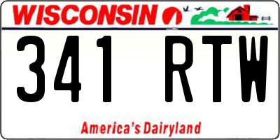 WI license plate 341RTW