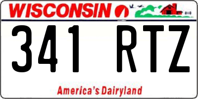 WI license plate 341RTZ